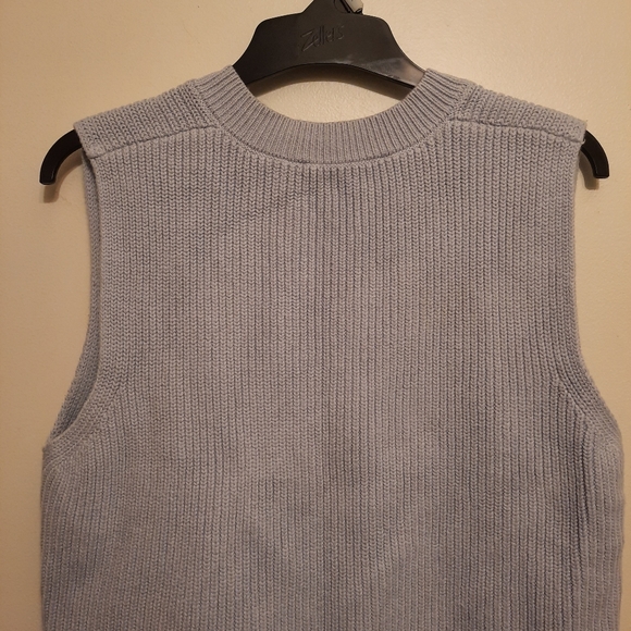 Zara Blue Knit Sweater Vest Top Sleeveless - Picture 12 of 12